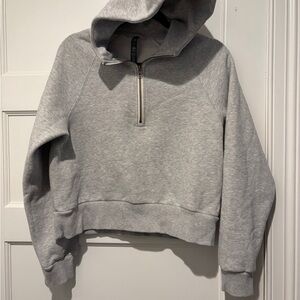 Vuori Light Gray Hooded Women's Sweater